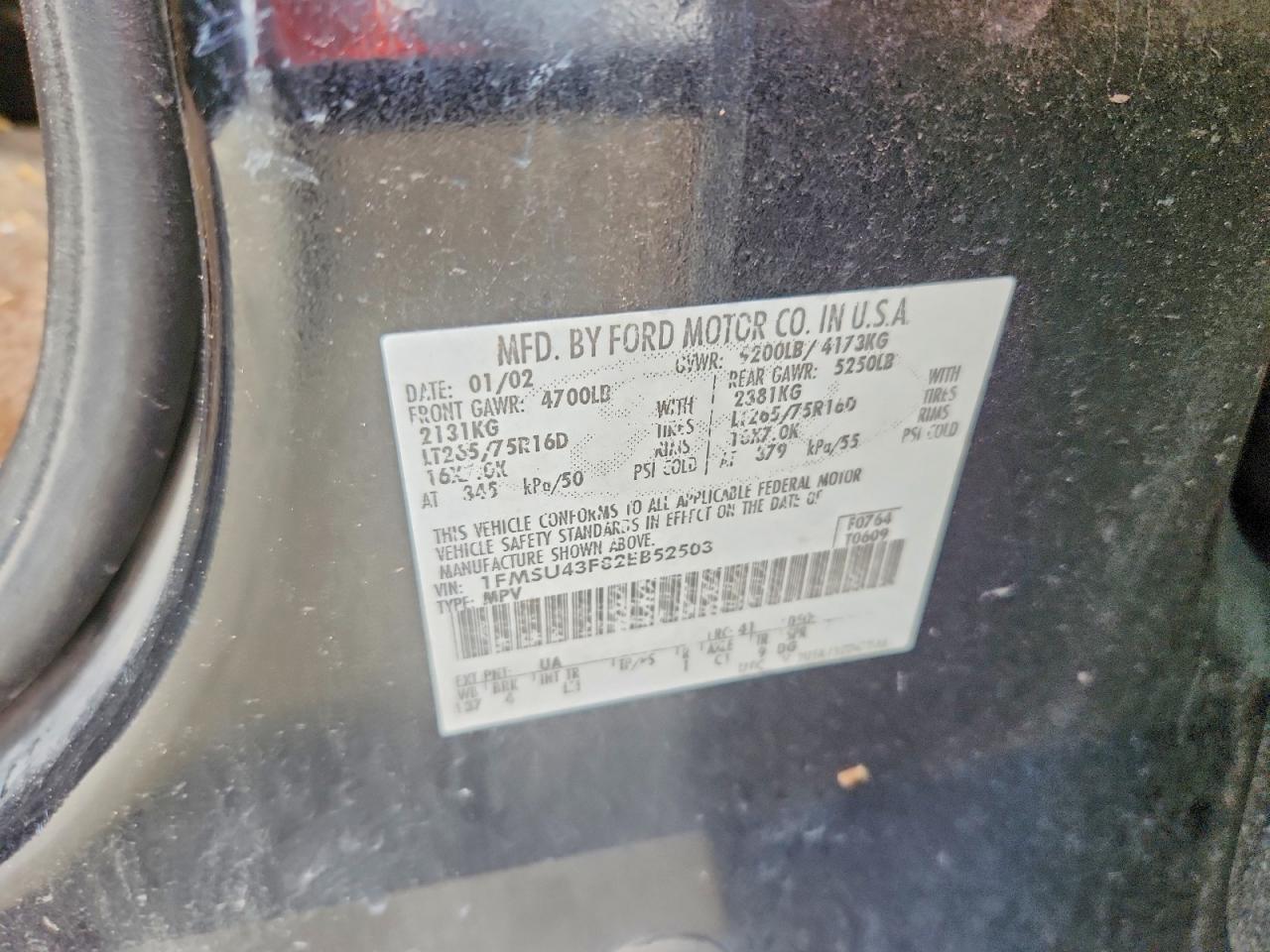 2002 FORD EXCURSION