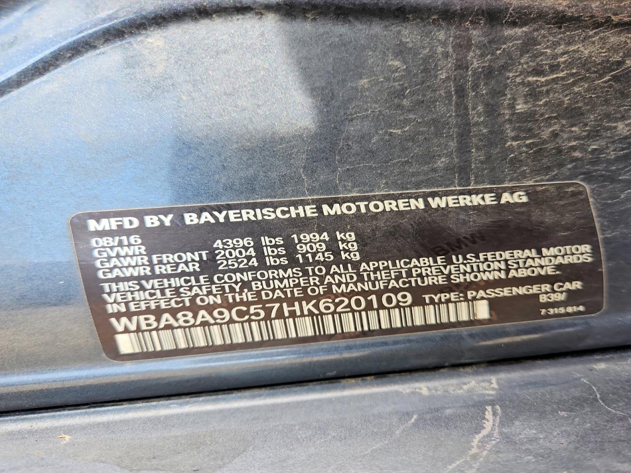 2017 BMW 3 SERIES
