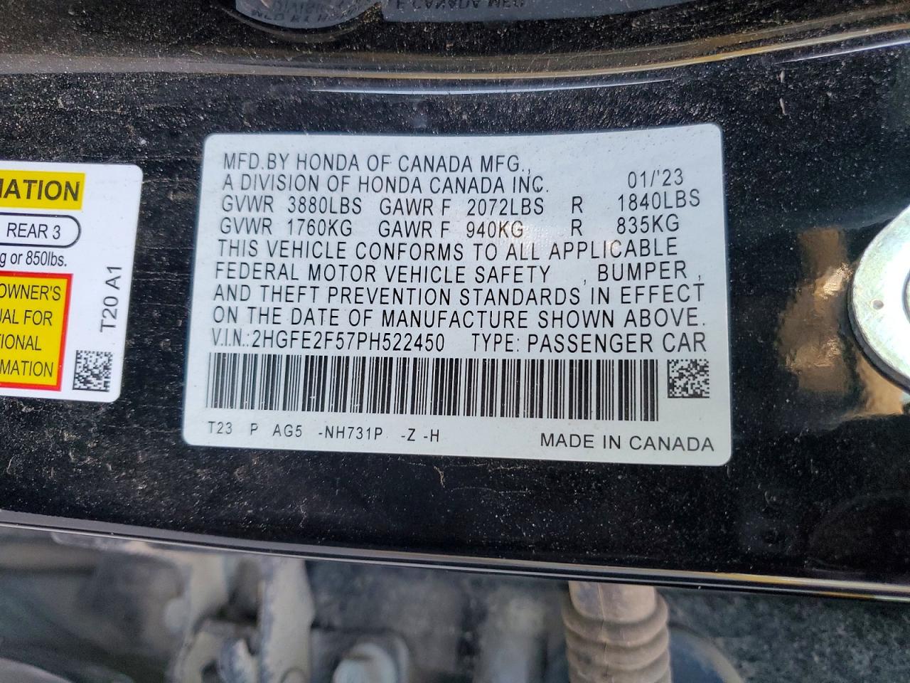 2023 HONDA CIVIC