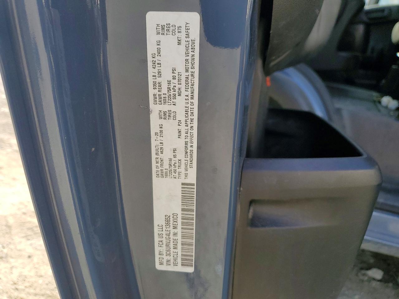 2020 RAM PROMASTER