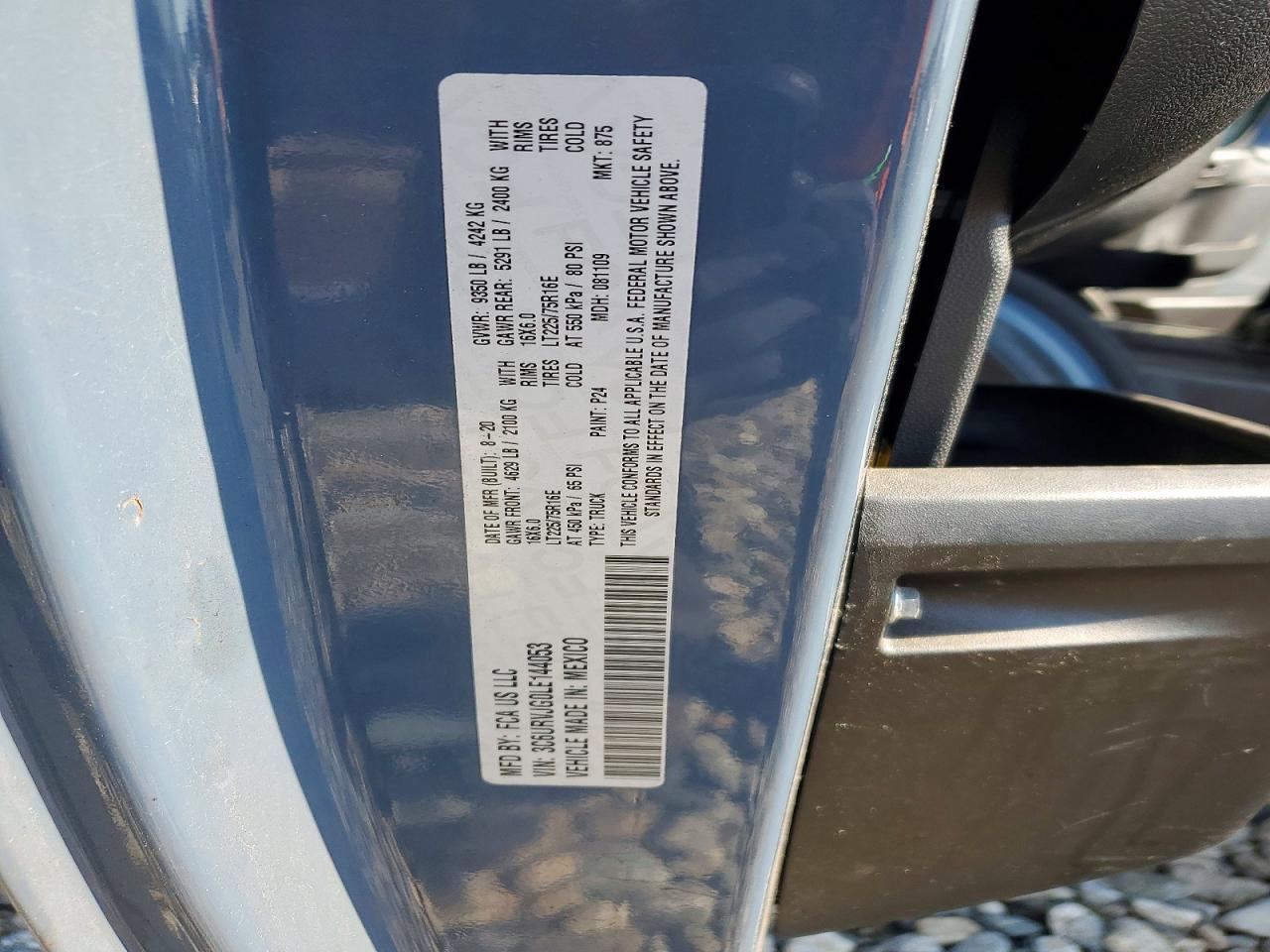 2020 RAM PROMASTER