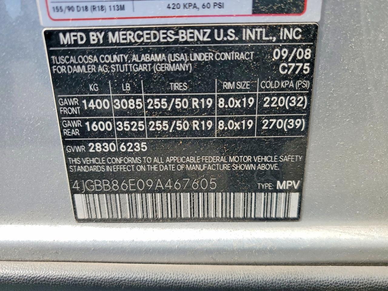 2009 MERZ 350-CLASS