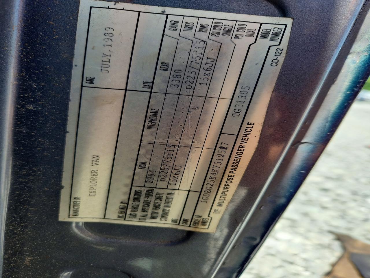 1989 GMC RALLY WAGO