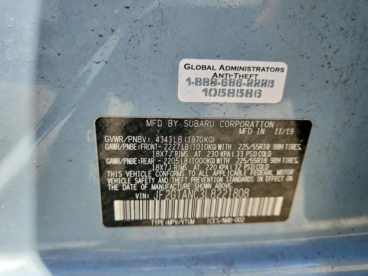 2020 SUBARU CROSSTREK