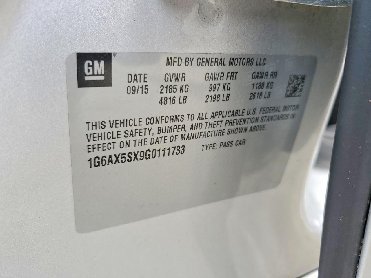 2016 CADILLAC CTS