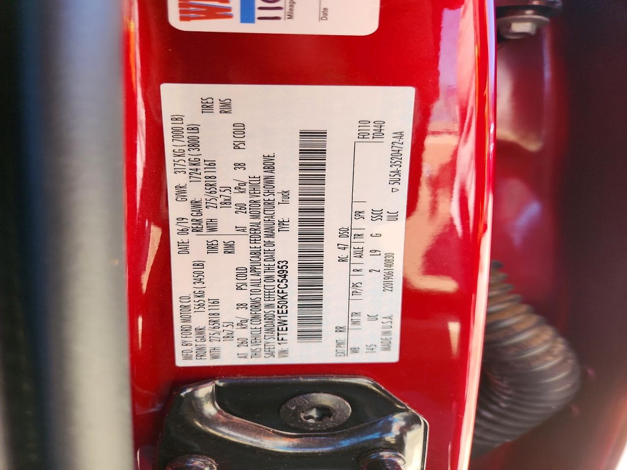 2019 FORD F150