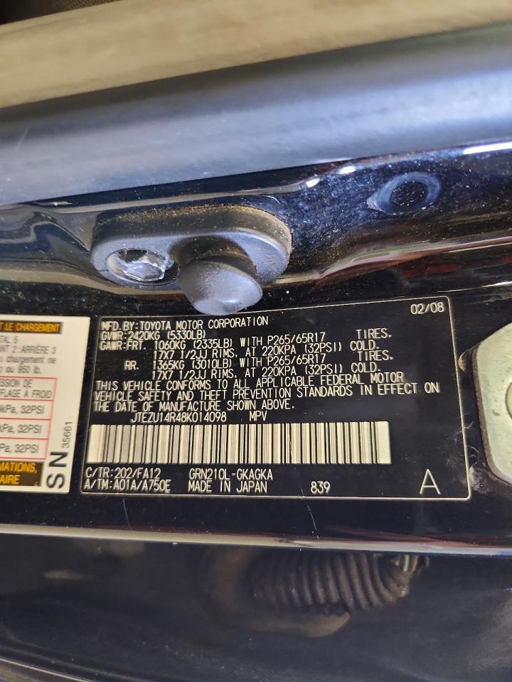 2008 TOYOTA 4RUNNER