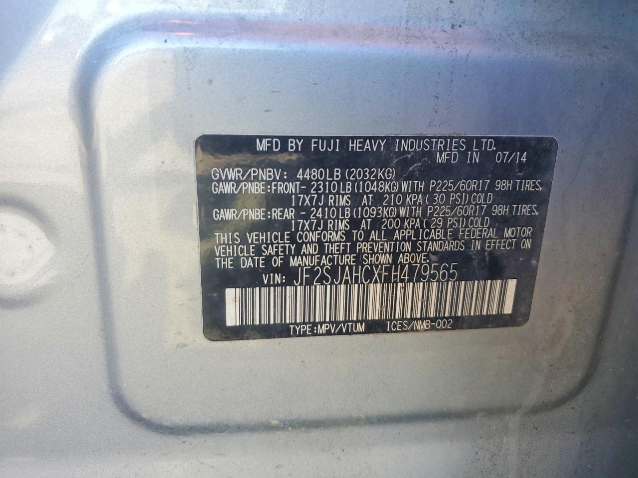2015 SUBARU FORESTER