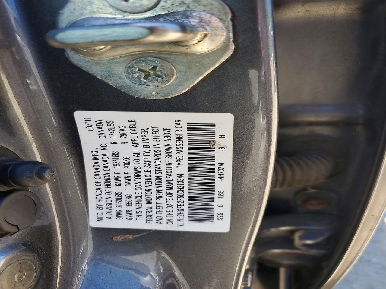 2012 HONDA CIVIC