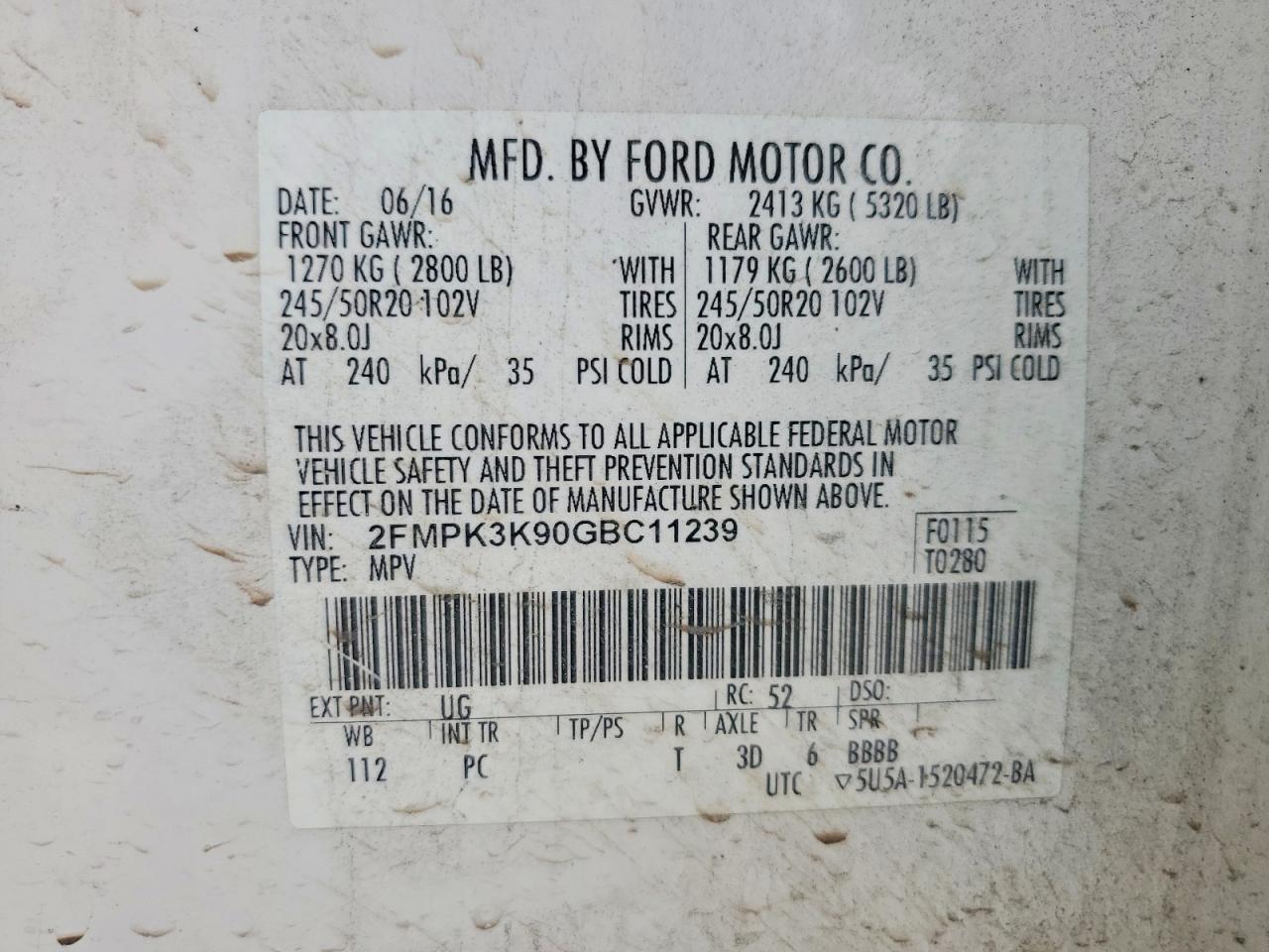 2016 FORD EDGE
