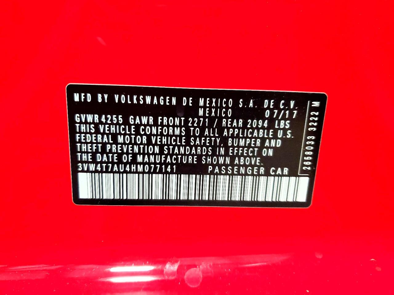2017 VOLKSWAGEN GTI