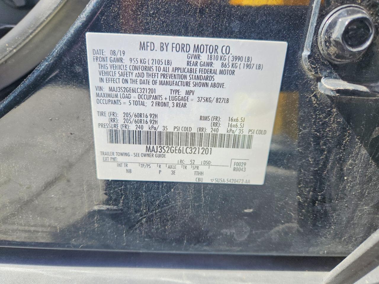 2020 FORD ECOSPORT