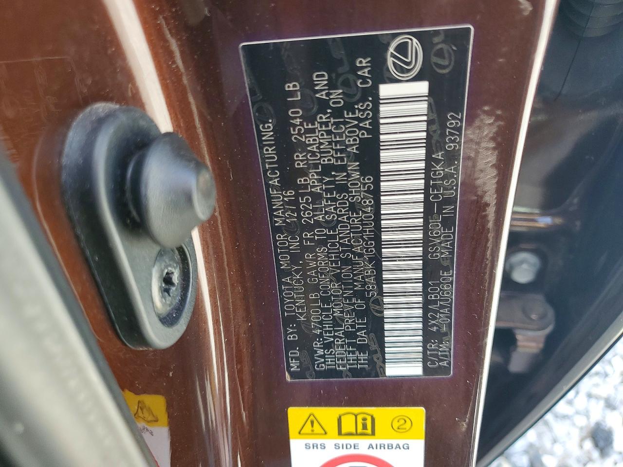 2017 LEXUS ES350