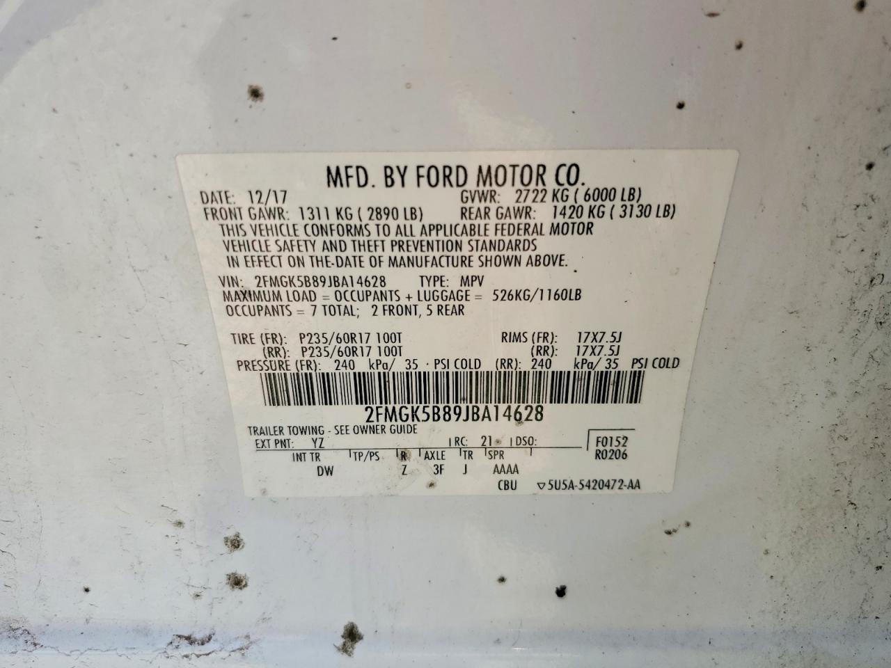 2018 FORD FLEX