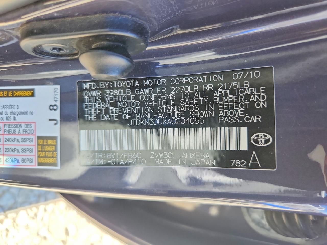 2010 TOYOTA PRIUS