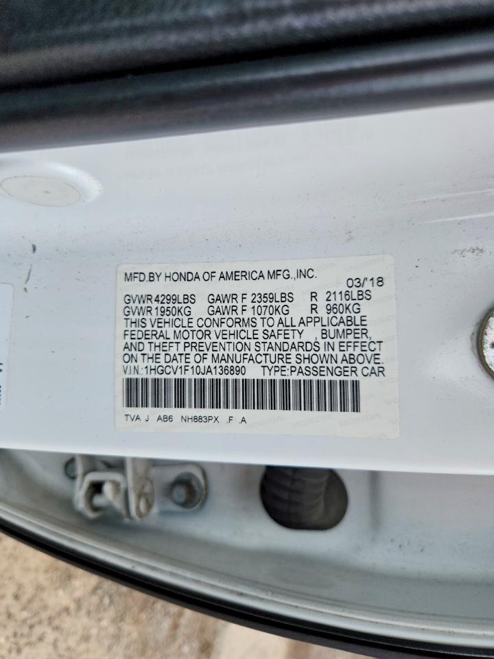 2018 HONDA ACCORD