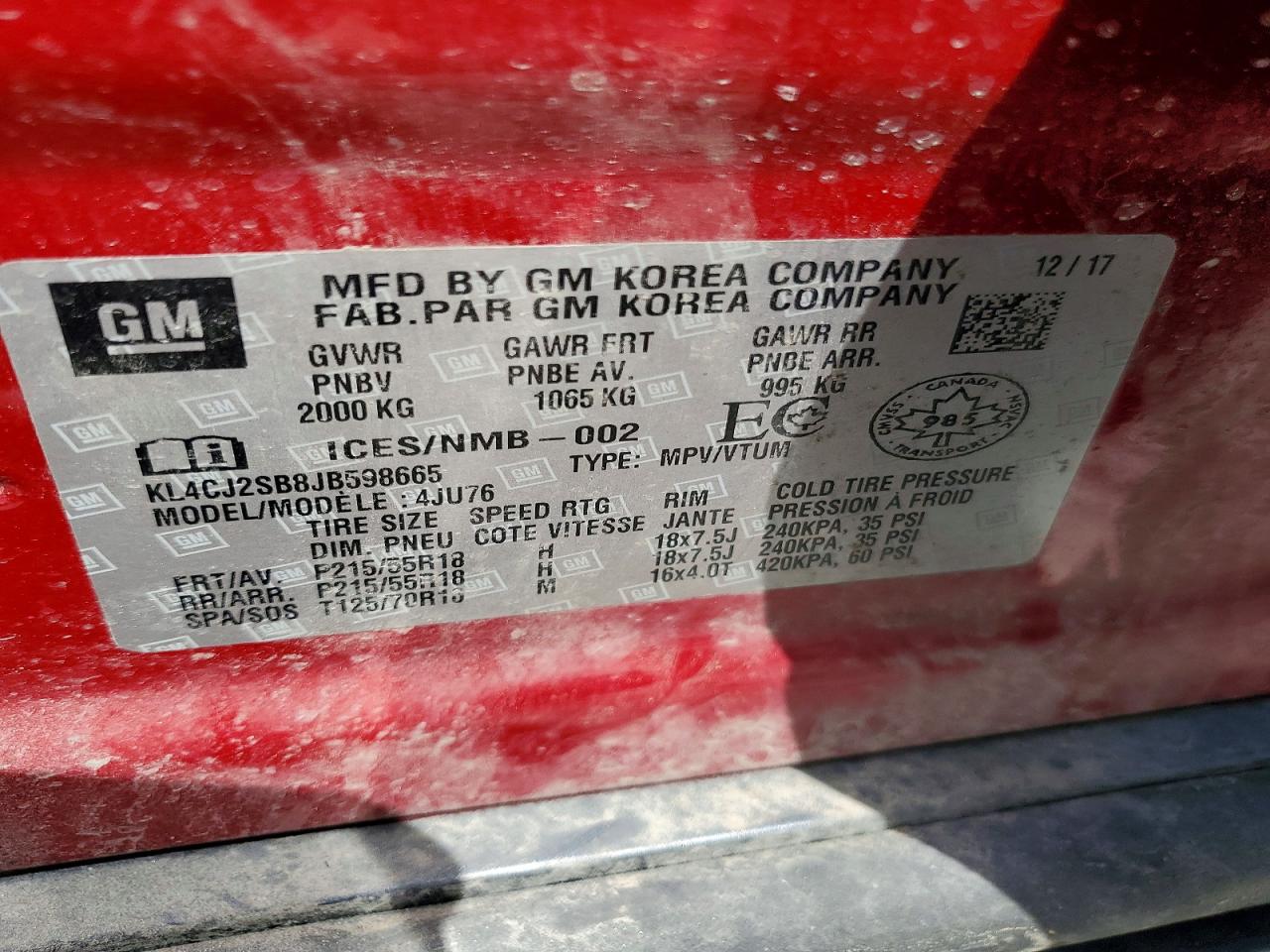 2018 BUICK ENCORE