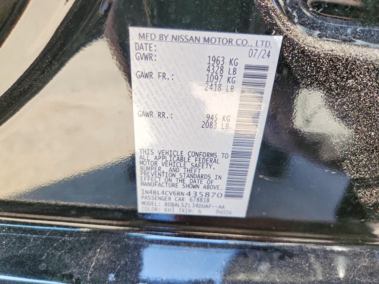 2024 NISSAN ALTIMA