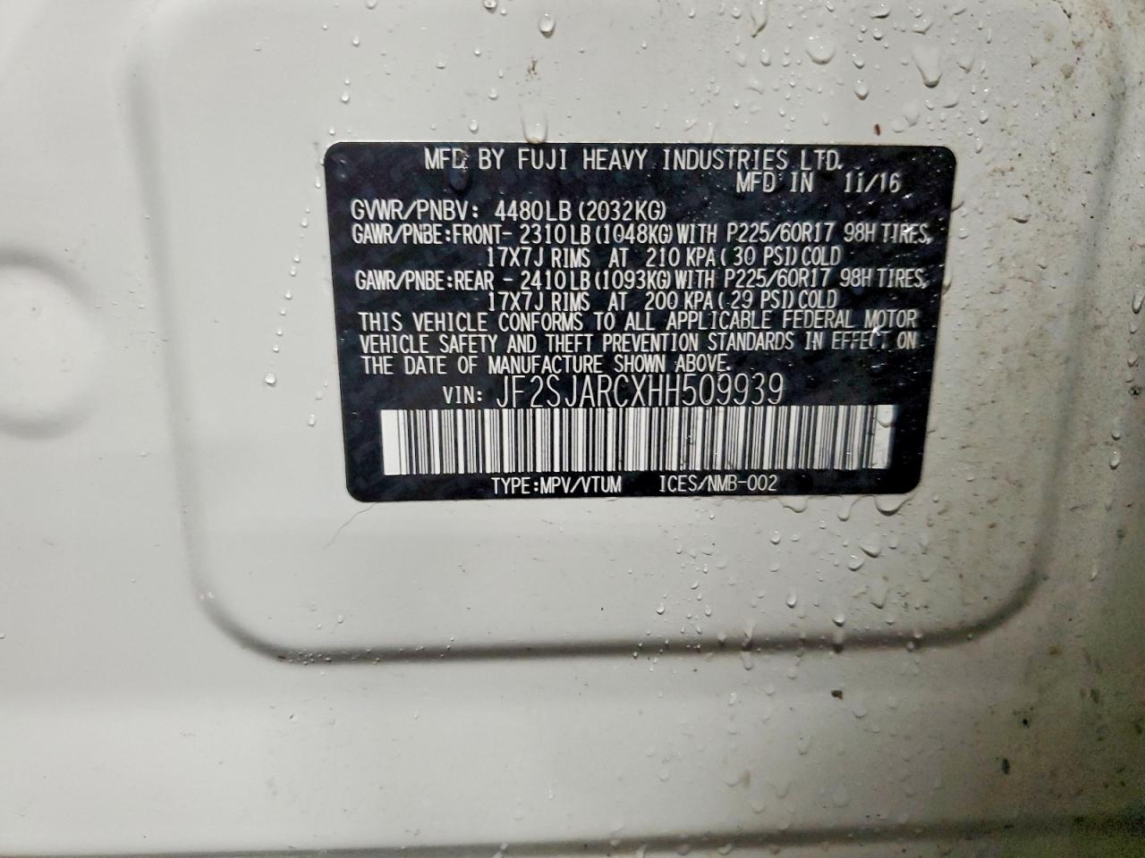 2017 SUBARU FORESTER
