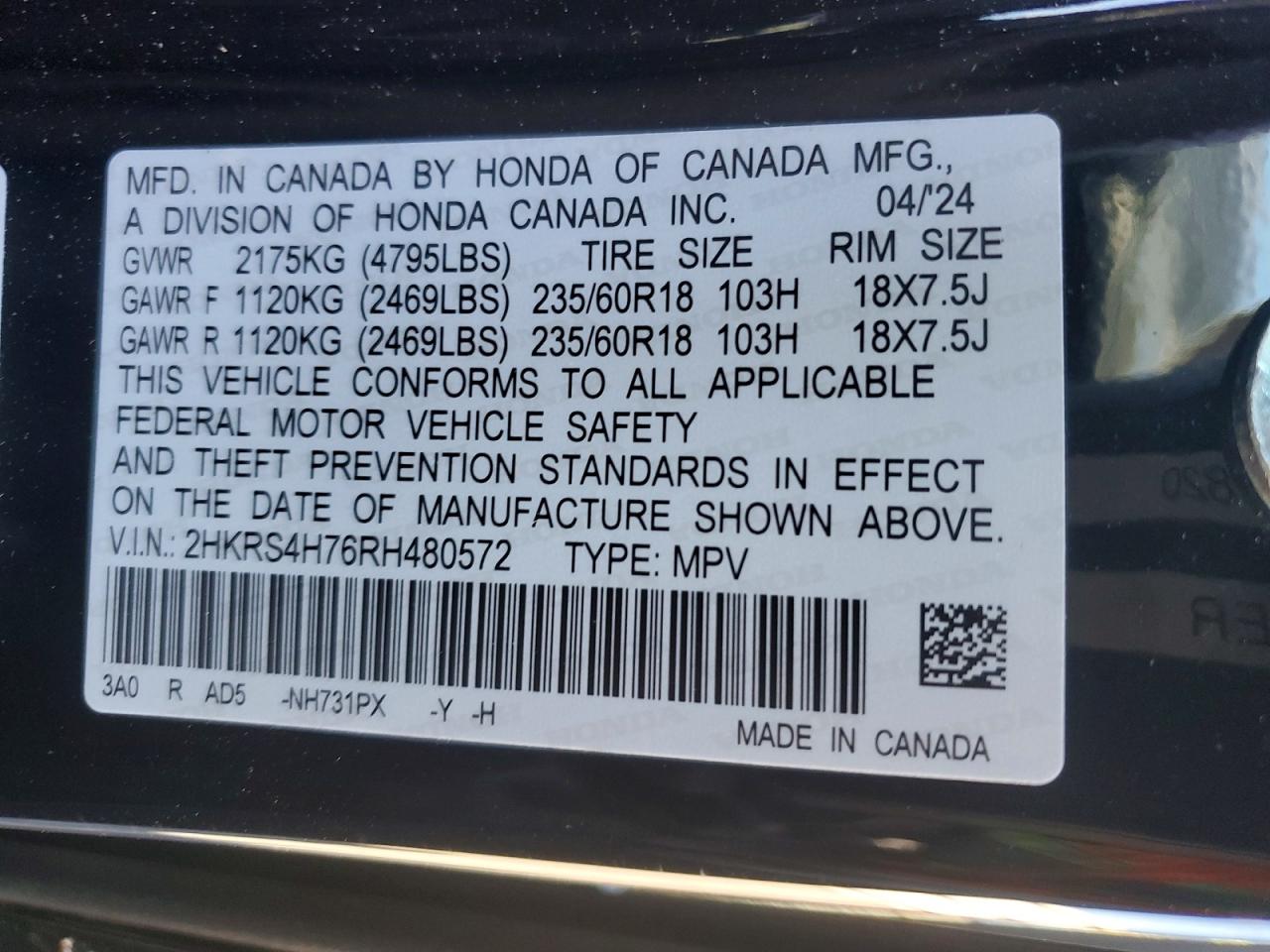 2024 HONDA CRV