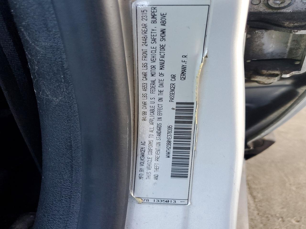 2000 VOLKSWAGEN PASSAT