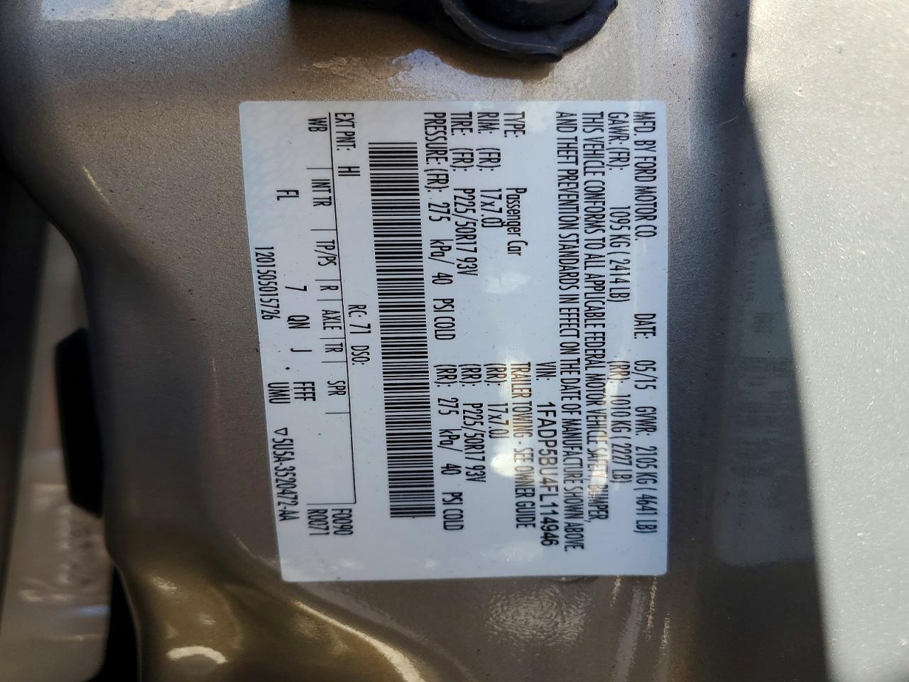 2015 FORD CMAX