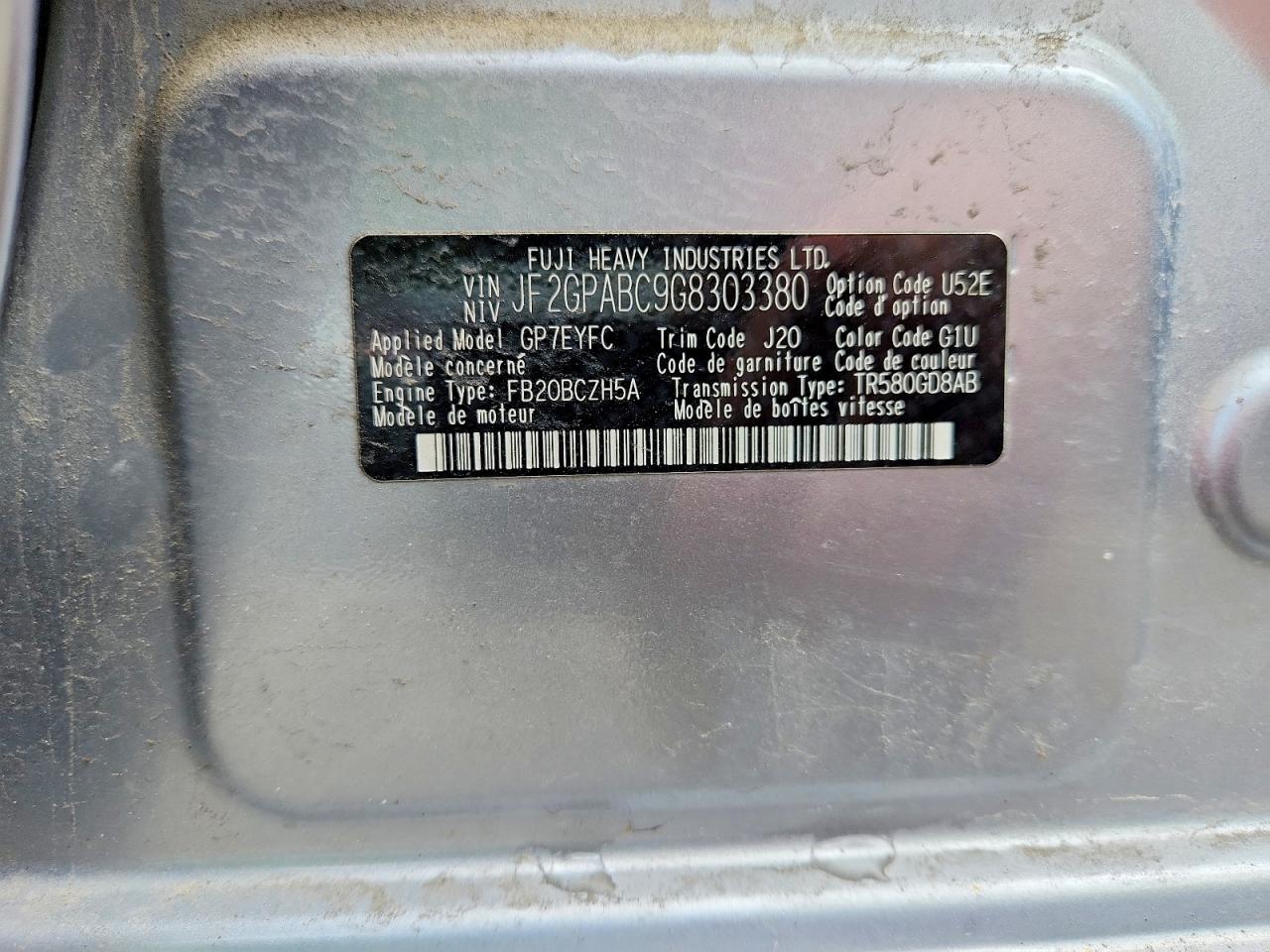 2016 SUBARU CROSSTREK