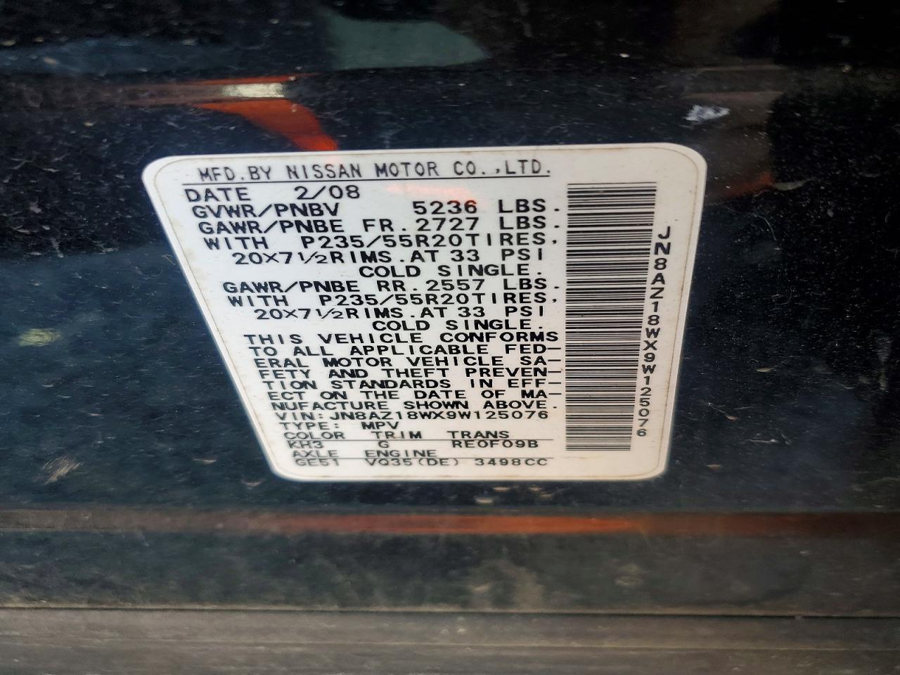 2009 NISSAN MURANO
