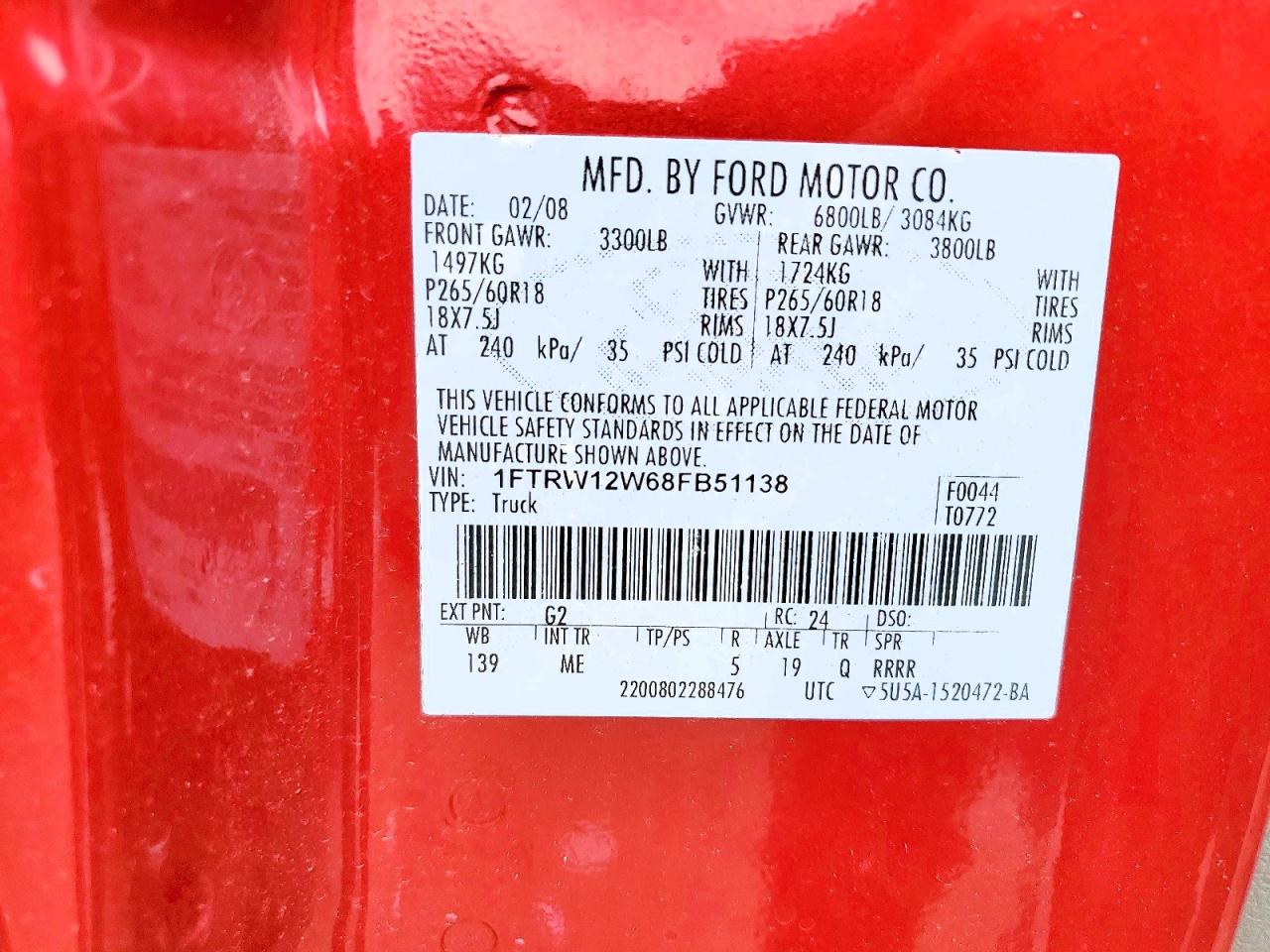 2008 FORD F150
