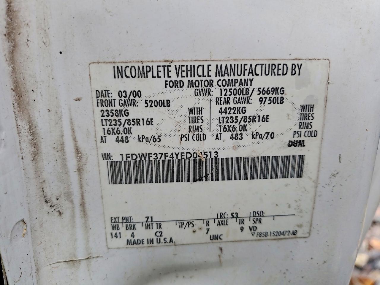 2000 FORD F350