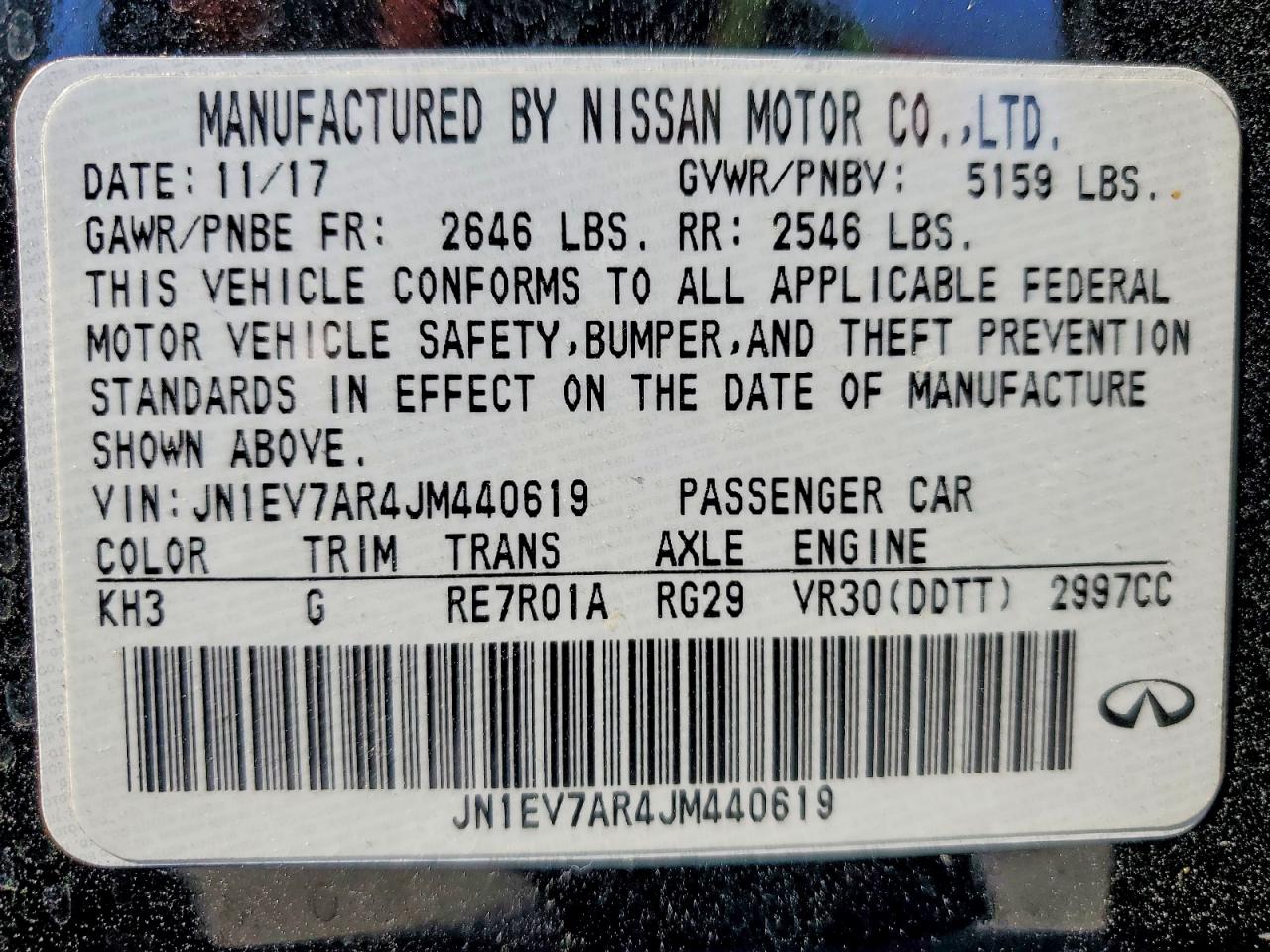 2018 INFINITI Q50