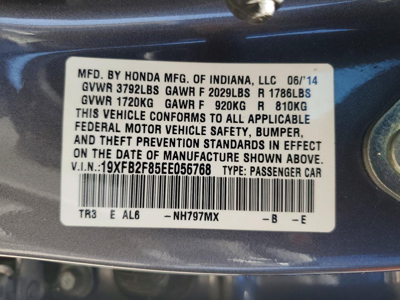 2014 HONDA CIVIC