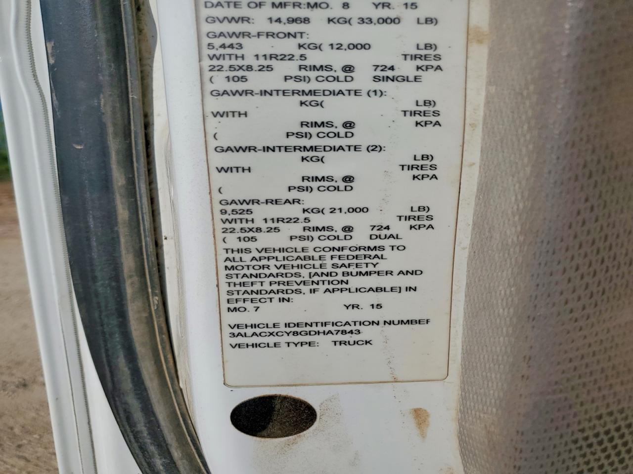 2016 FREIGHTLINER ALL OTHER