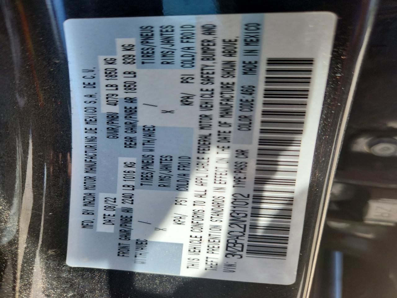 2022 MAZDA 3