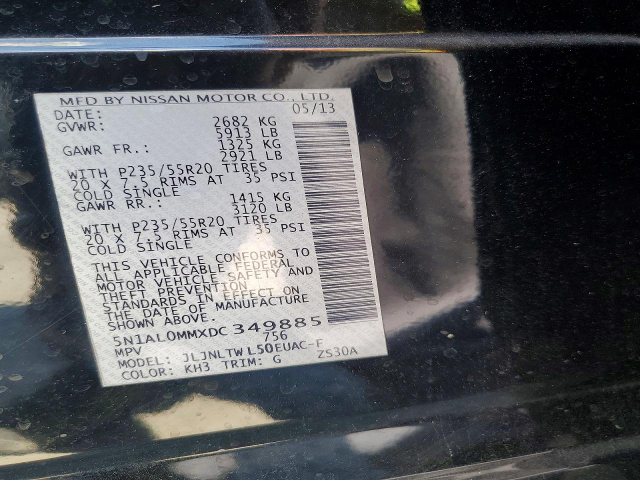 2013 INFINITI JX35
