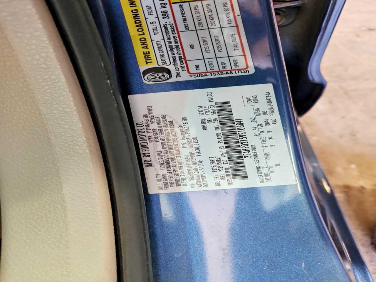 2009 FORD FUSION