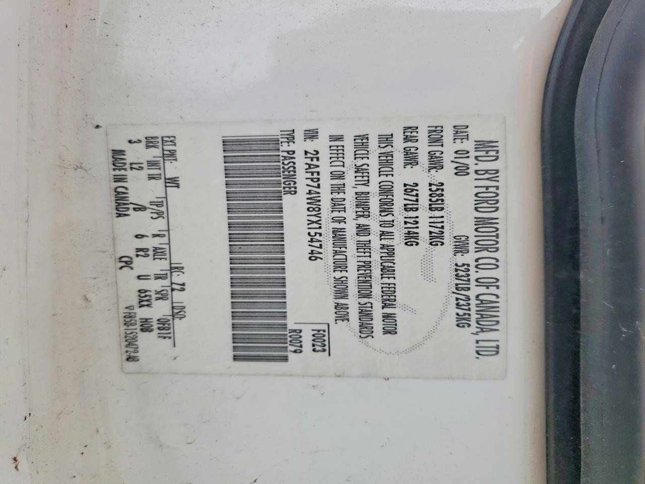 2000 FORD CROWN VIC