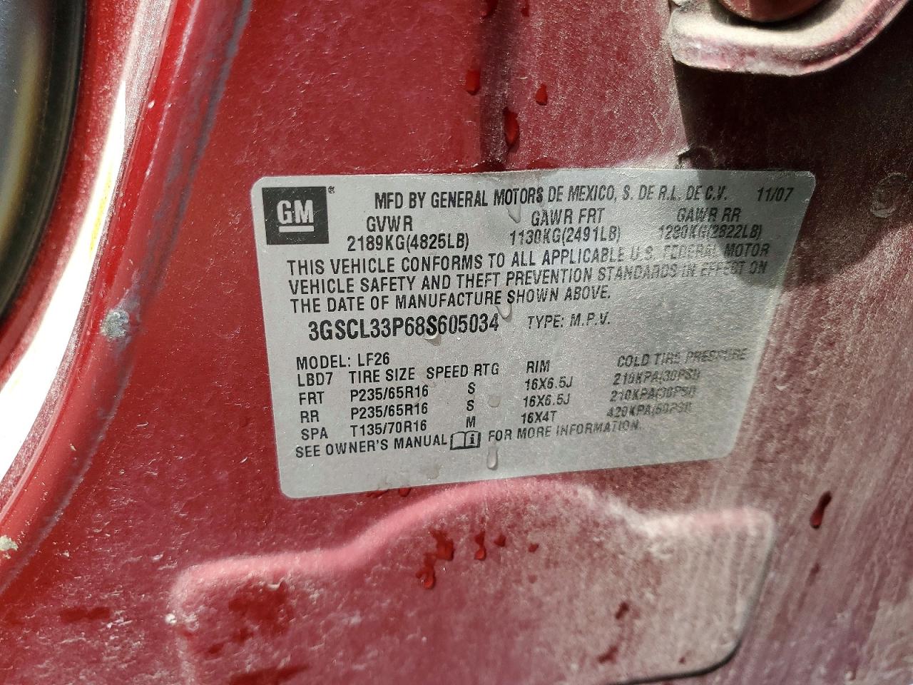 2008 SATURN VUE