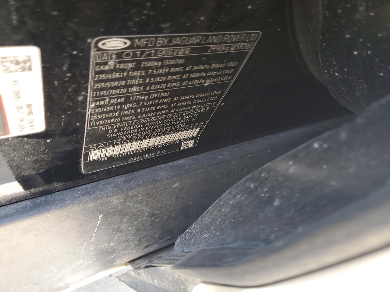 2019 LAND ROVER DISCOVERY
