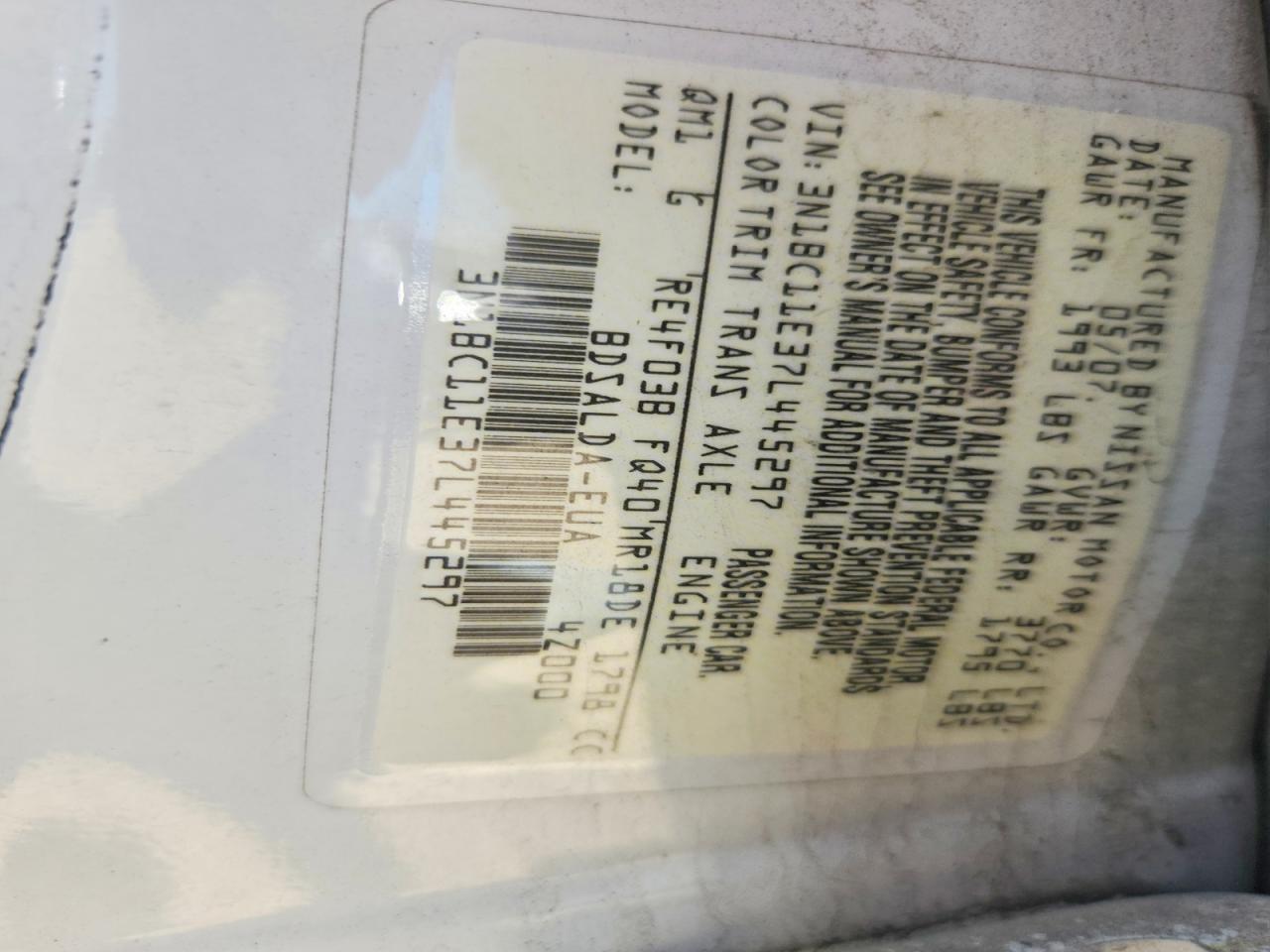 2007 NISSAN VERSA