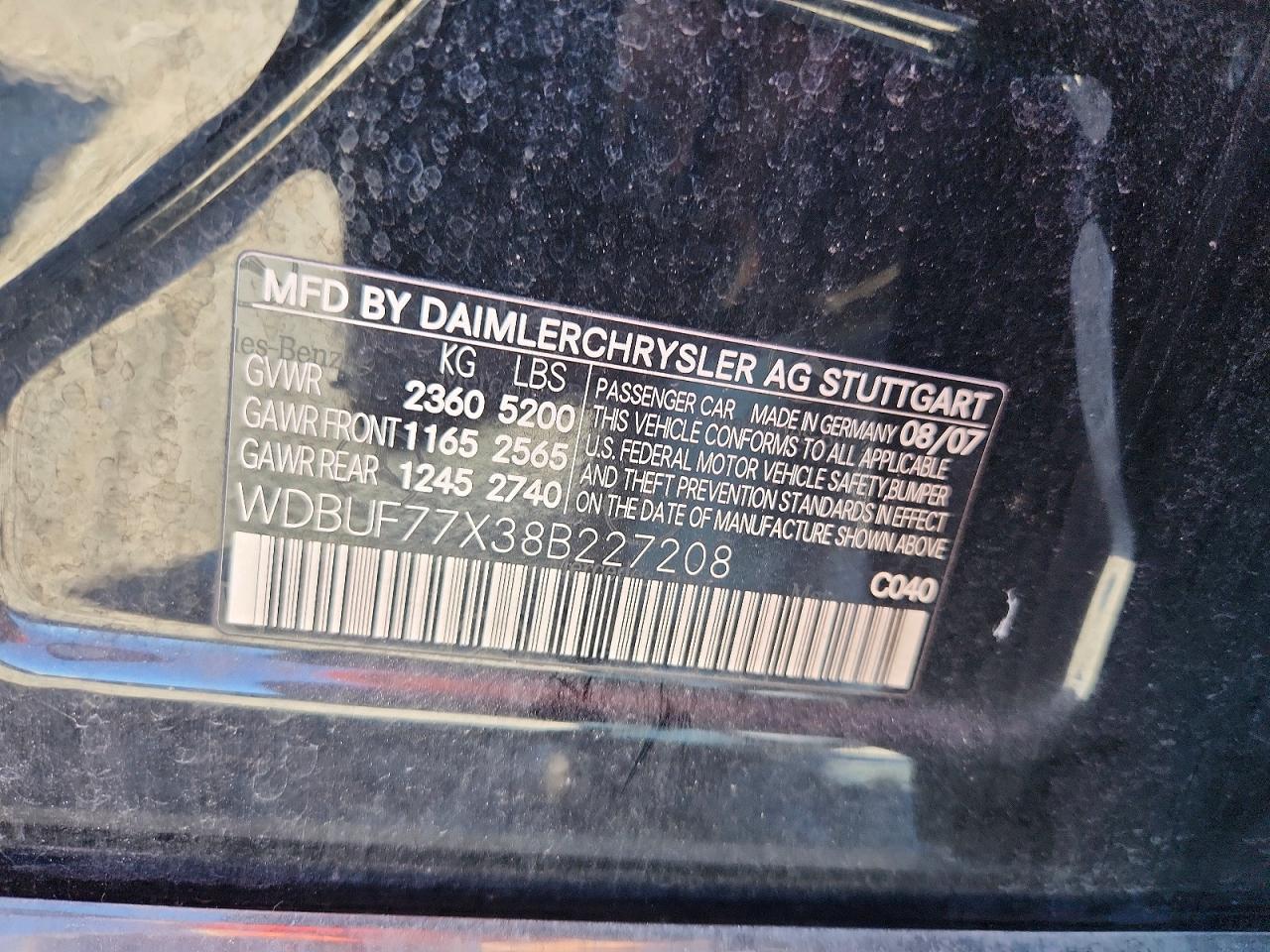 2008 MERCEDES-BENZ E-CLASS