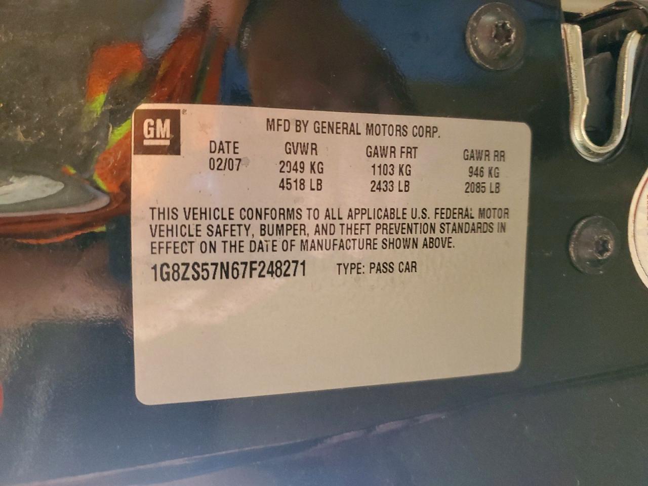 2007 SATURN AURA