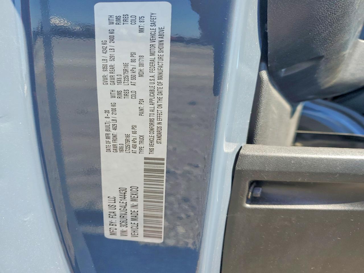 2020 RAM PROMASTER