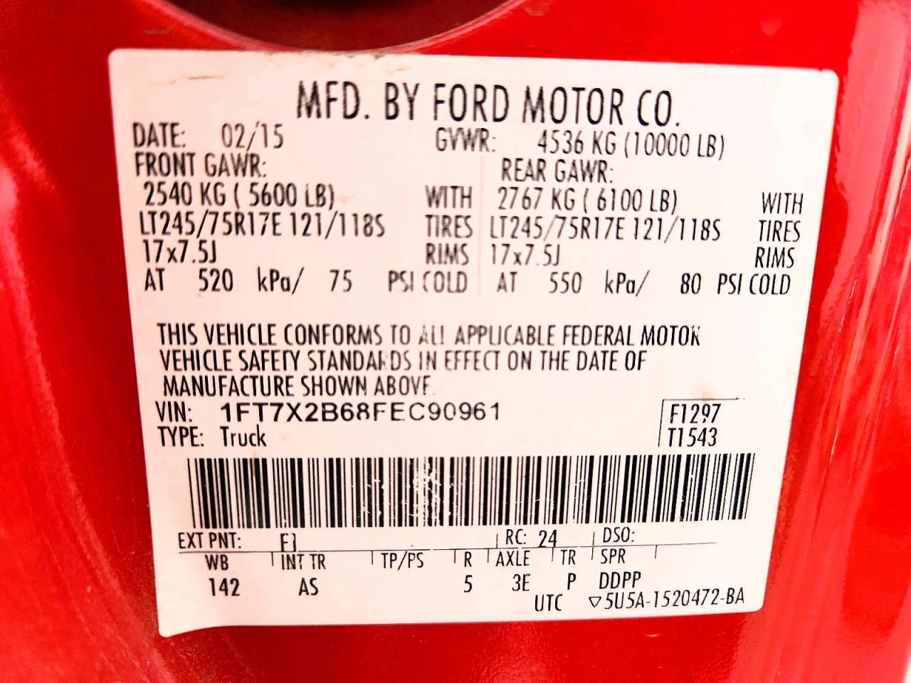 2015 FORD F250