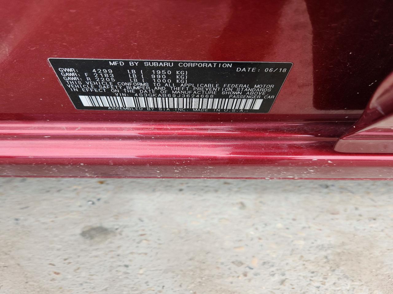 2018 SUBARU IMPREZA
