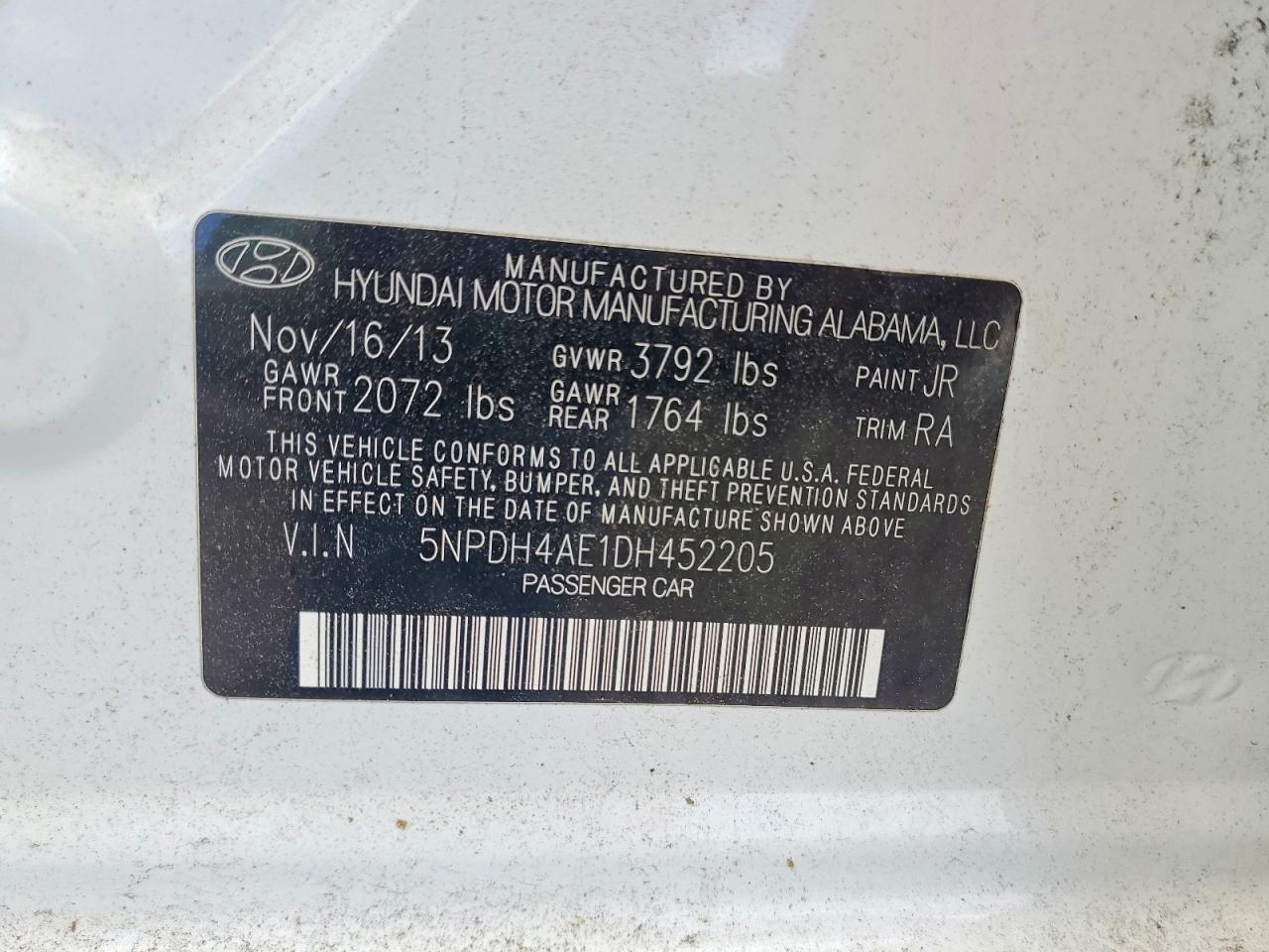 2013 HYUNDAI ELANTRA
