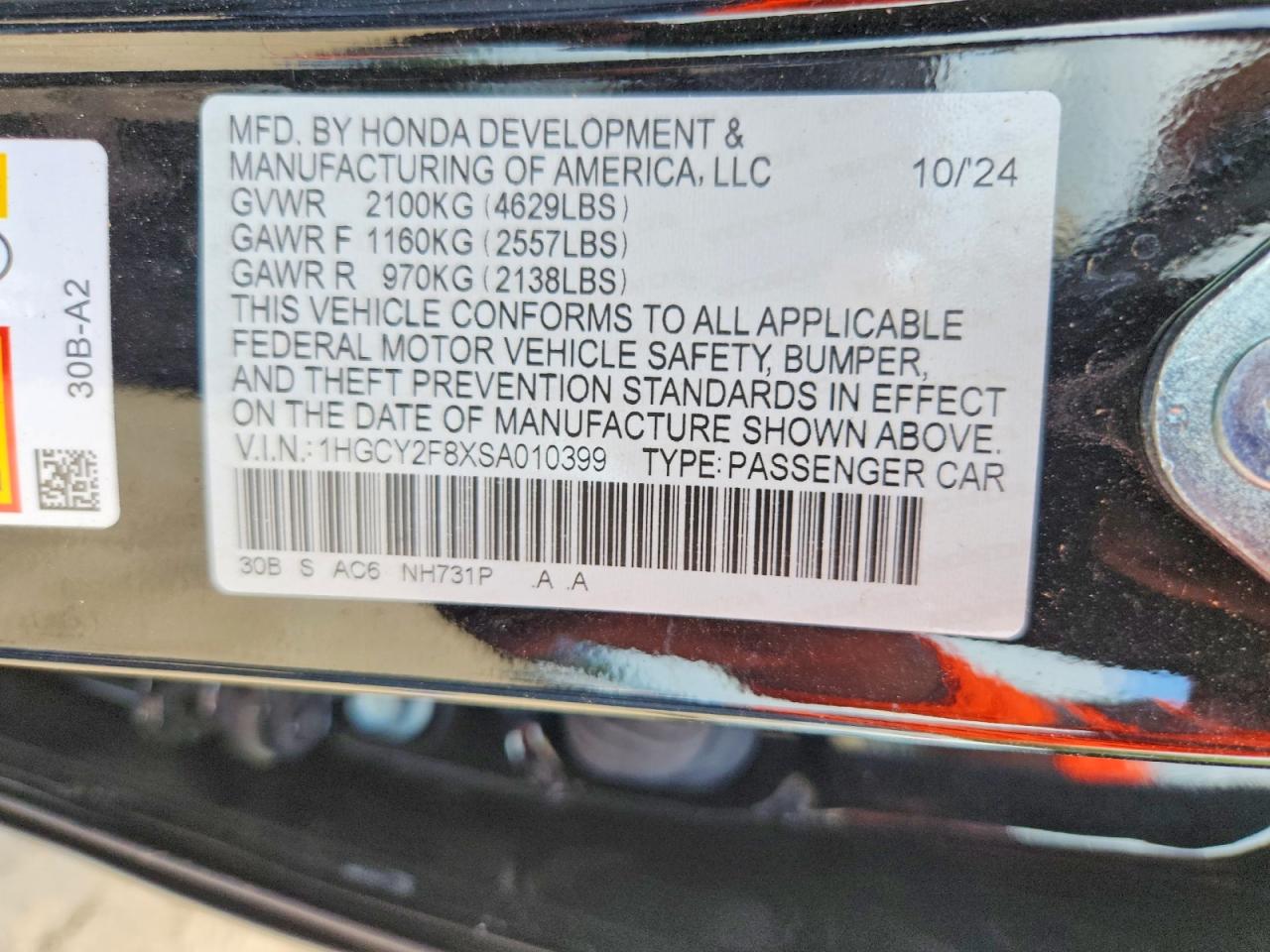 2025 HONDA ACCORD
