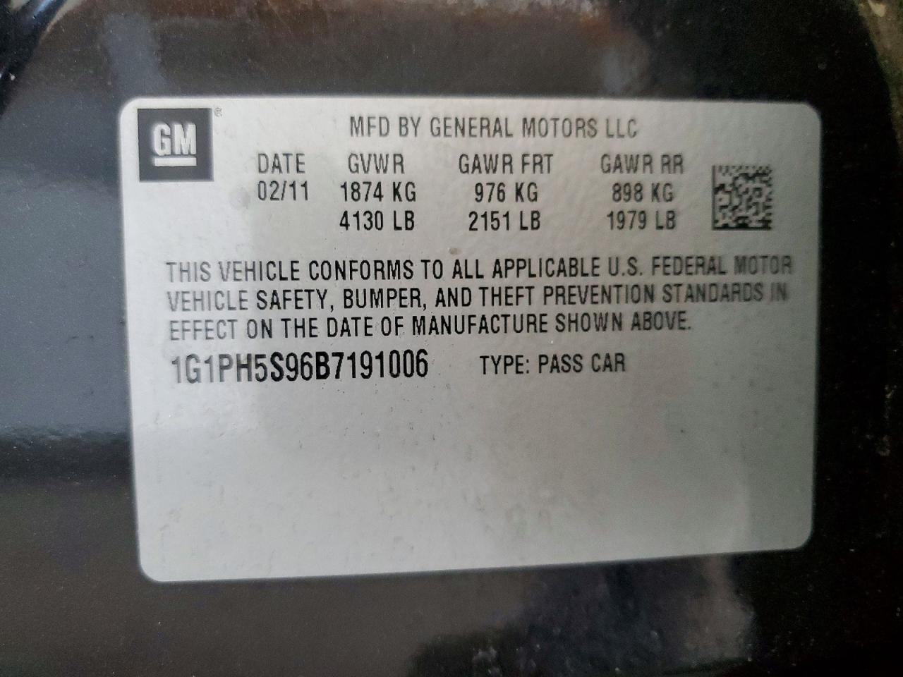 2011 CHEVROLET CRUZE
