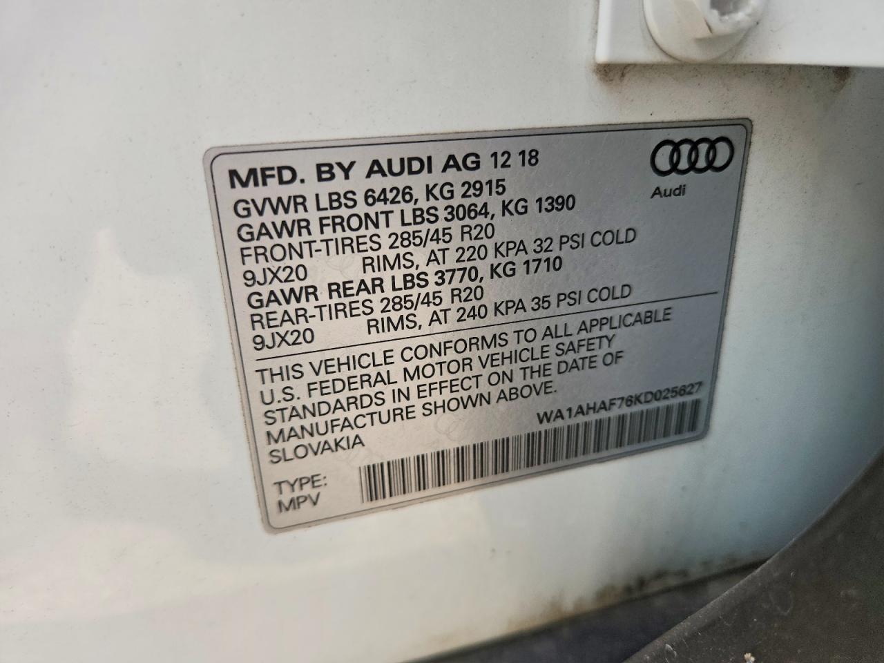 2019 AUDI Q7