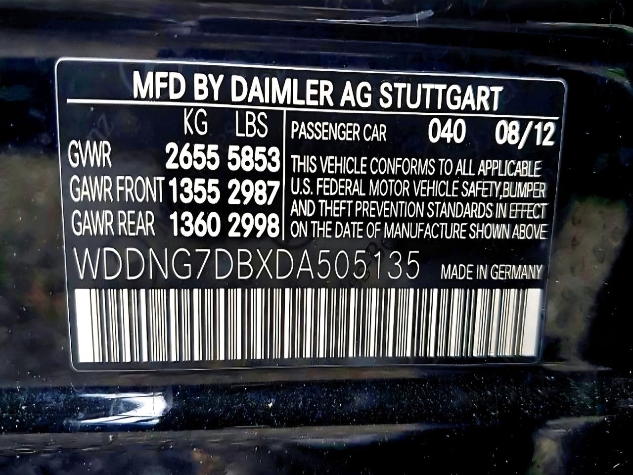 2013 MERCEDES-BENZ S-CLASS
